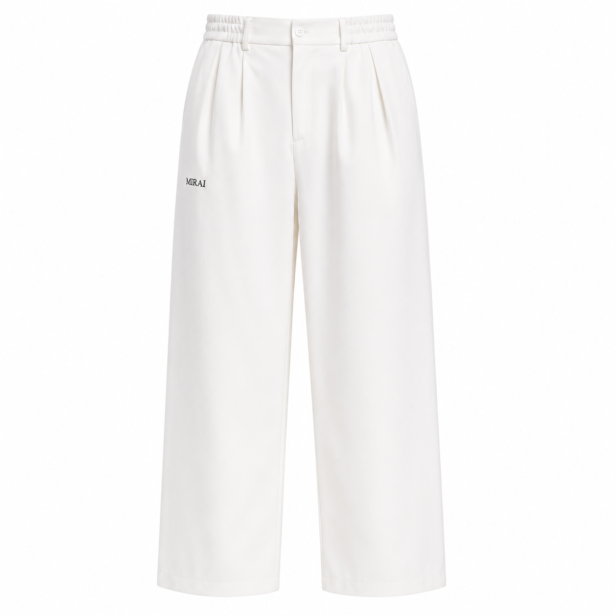 Straight Crease Pants - White
