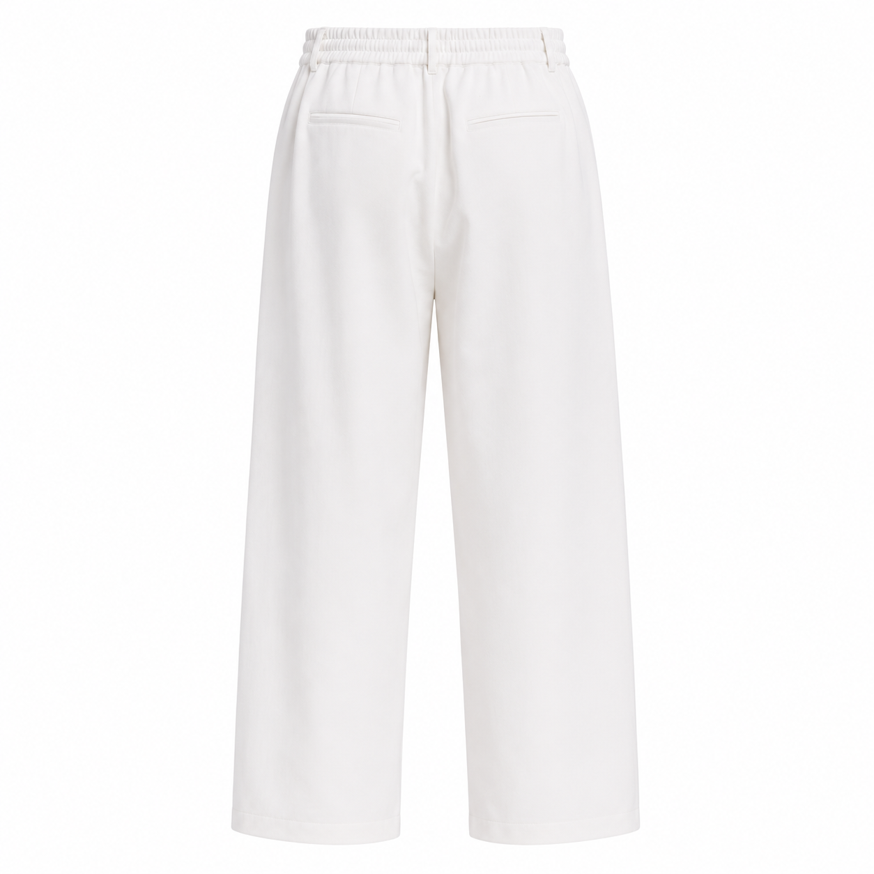 Straight Crease Pants - White