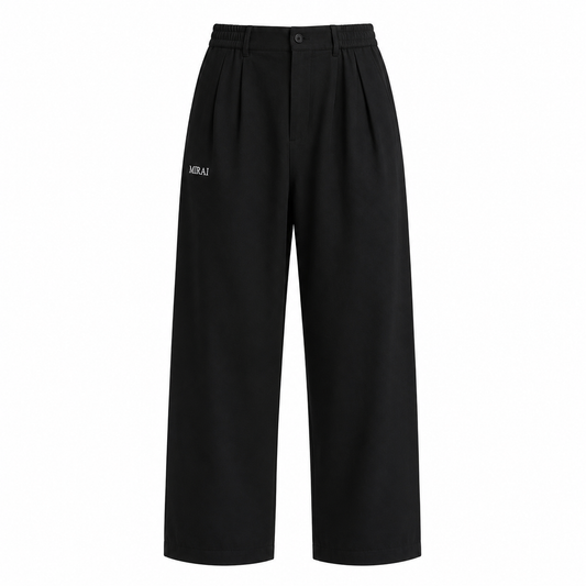 Straight Crease Pants - Black